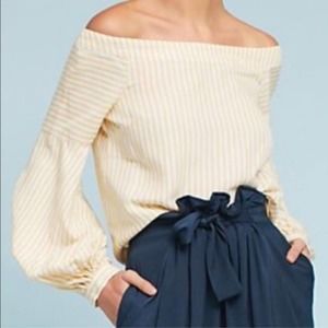 Anthropologie Maeve Cotille Off-the-Shoulder Top